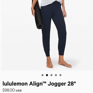 Lululemon align joggers 4 black
